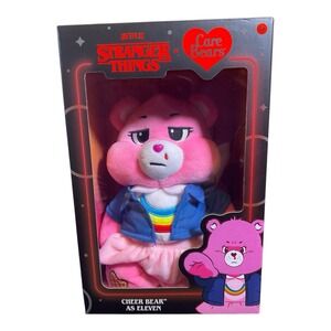 Netflix Stranger Things Cheer Care Bear as El Eleven 12" Plush Boxed New In Hand